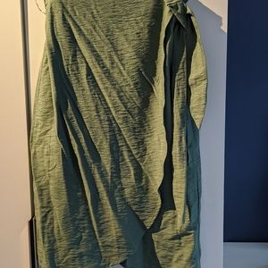 Simon's wrap midi skirt
